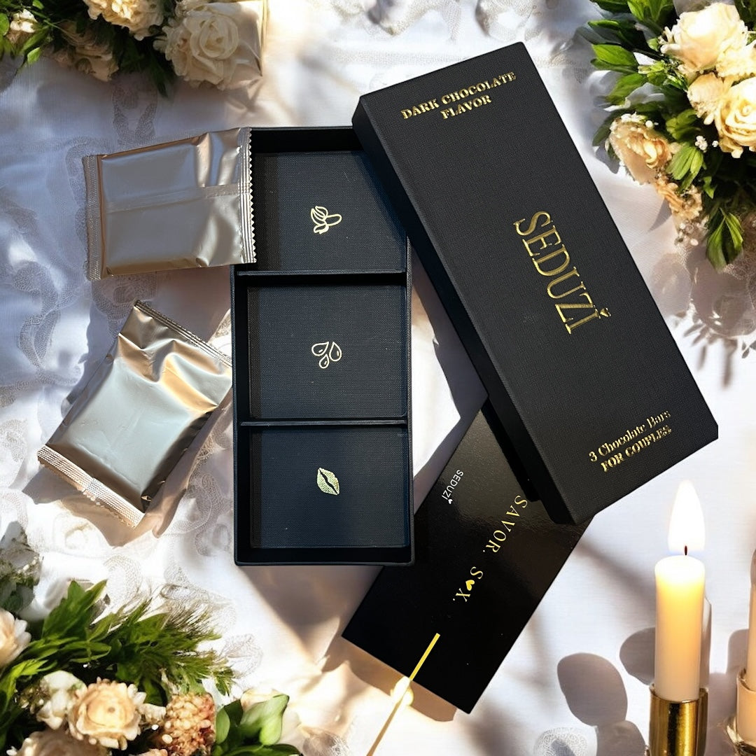 SEDUZI Dark Chocolate– All-Natural Aphrodisiac Chocolate for Energy, Passion & Intimacy, Romantic Anniversary, Wedding and Birthday Gift