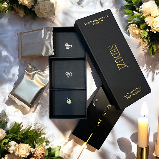 SEDUZI Dark Chocolate– All-Natural Aphrodisiac Chocolate for Energy, Passion & Intimacy, Romantic Anniversary, Wedding and Birthday Gift